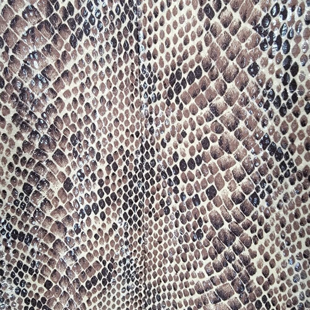 Harve Benard Blazer Womens 14W Faux Snakeskin Brown Black Lined Vintage - Picture 15 of 15